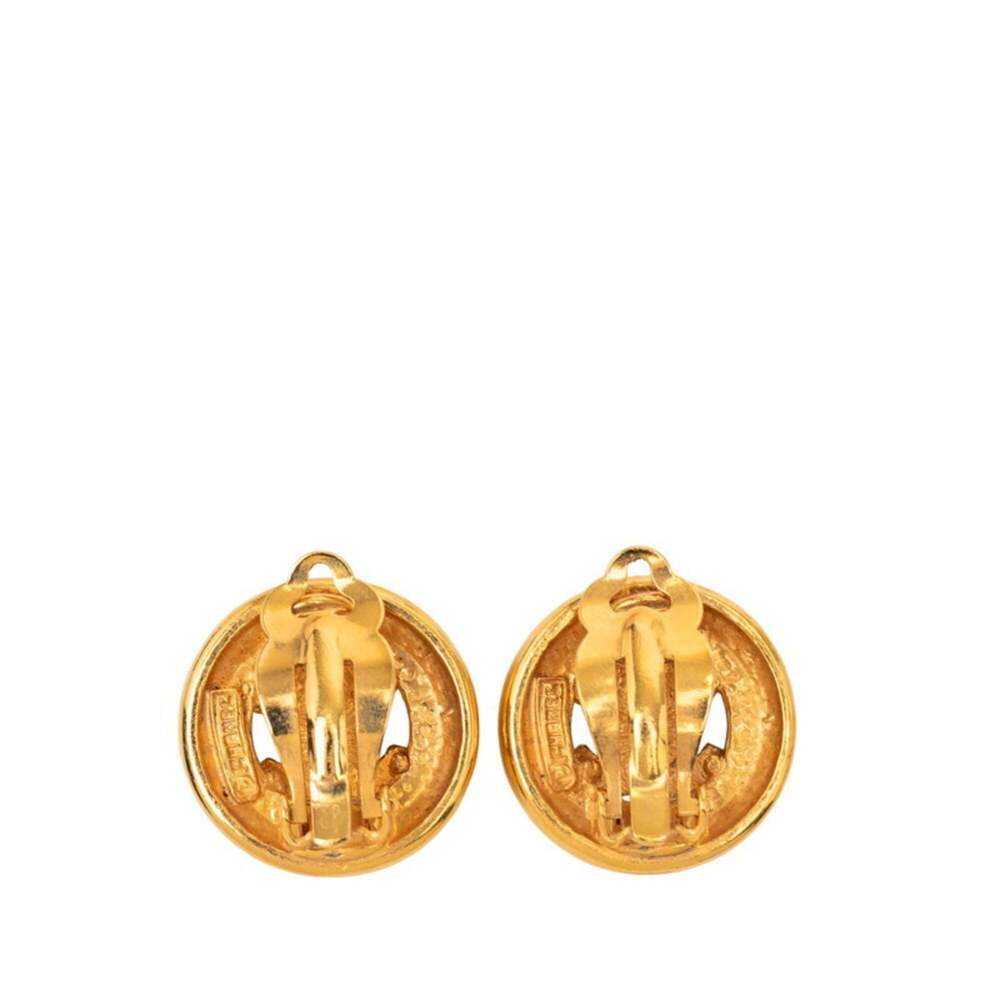 CHANEL Green Logo Earrings - Picture 2 of 3